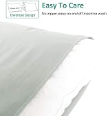 NTBAY 2 Pack 100% Brushed Microfiber Pillowcases 50x90 cm Light Grey view 2