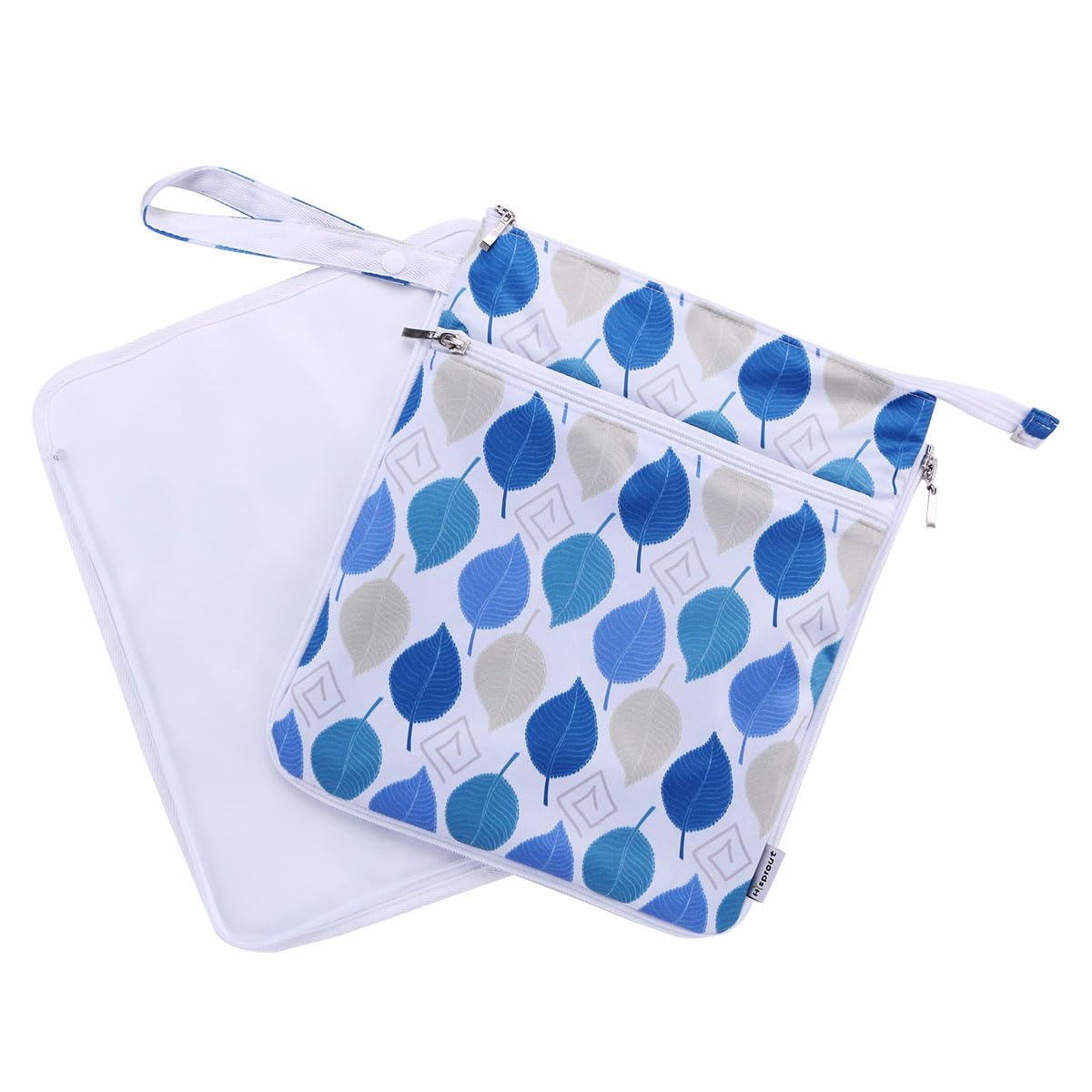 Hisprout Waterproof Breast Pump Bag Storage Bag with Removable Waterproof Mat for Outdoor Activities Stylish Design Diaper Pack,Leaf