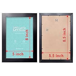 LaVie Home 5.5 x 8.5 Picture Frame Black, 8.5 x 5.5