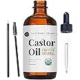 Kate Blanc Cosmetics Castor Oil (2oz), USDA Certified Organic, 100% Pure, Cold Pressed, Hexane Free Stimulate Growth for Eyel