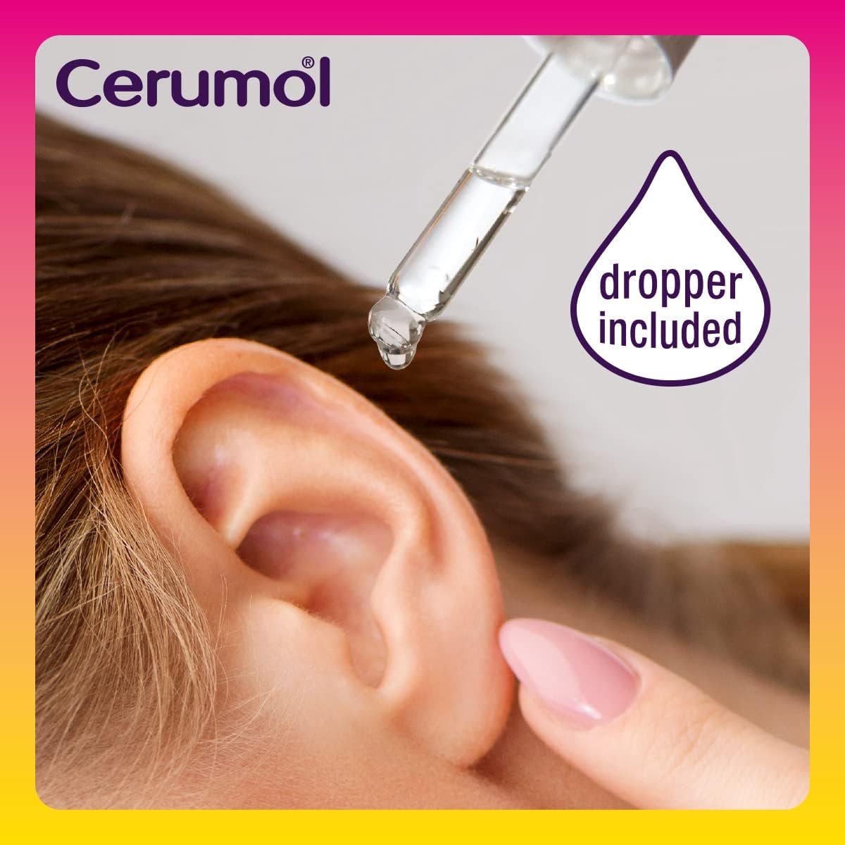 Cerumol Dual Action Ear Drops, 10ml, Gentle Formulation, Helps Relieve Symptoms of Ear Wax, Softens Earwax, Dropper Included