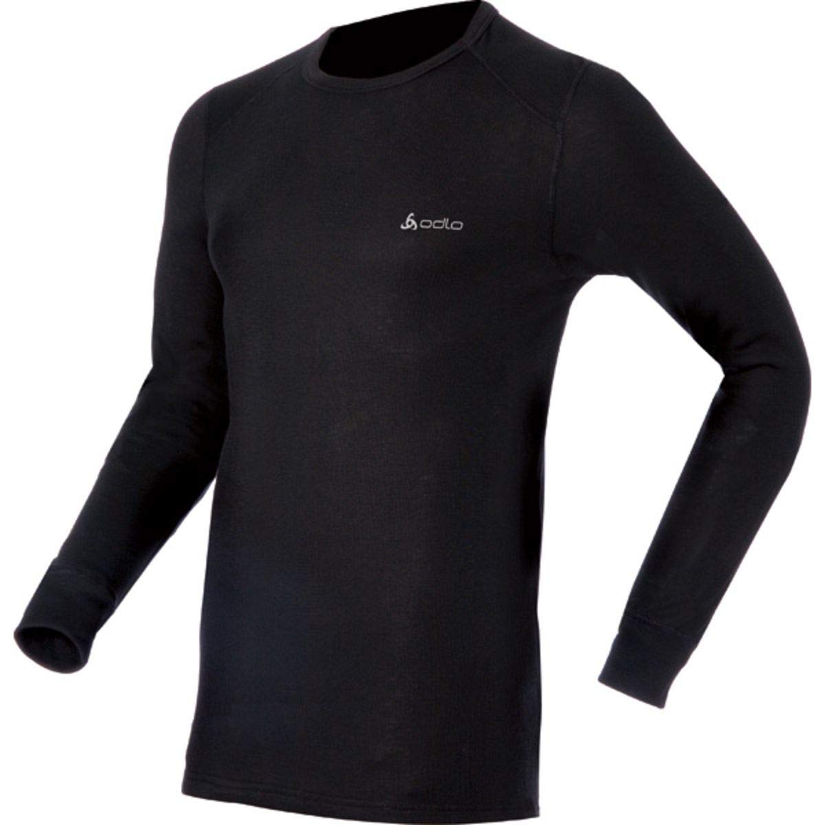 Odlo(オドロ Men Bl Top Crew Neck L/S Active Warm Top - Black, Small