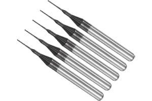 CoCud End Mill CNC Router Bits, 1/8" Shank 4mm Cutting 0.5mm Dia, Diamond Film Tungsten Carbide Milling Cutter Right Hand - (