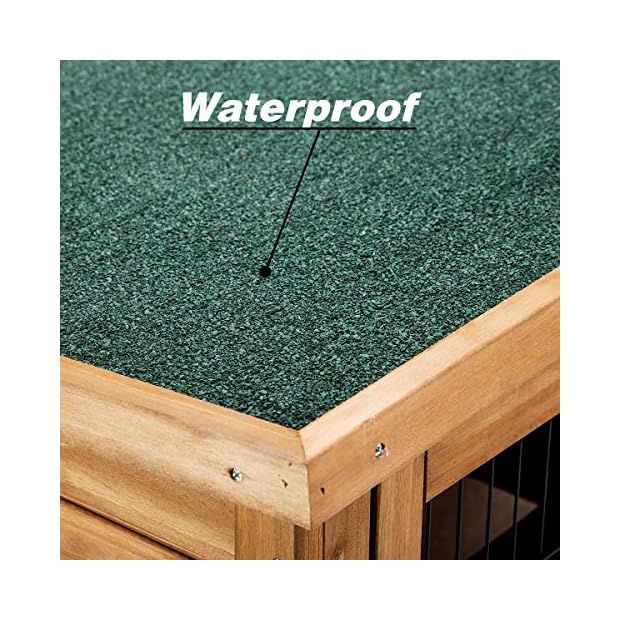 Lovupet Wooden Chicken Coop Rabbit Hutch Bunny Cage Wooden Small Animal Habitat Wtray 4 Doors