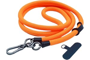 Little Fire Craft Cell Phone Lanyard Crossbody Rope Around the Neck Wrist Strap for Most Smartphone Case Headset Keychain Offices ID - Orange