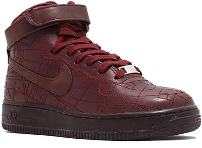 burgundy high top air force ones