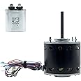 SEAHEE DL1056 Sleeve Bearing Direct Drive Blower Motor 1/2 hp 1075 RPM,8.0 amps,115 Volts, 3-Speed Includes 10 MFD 370V Capacitor