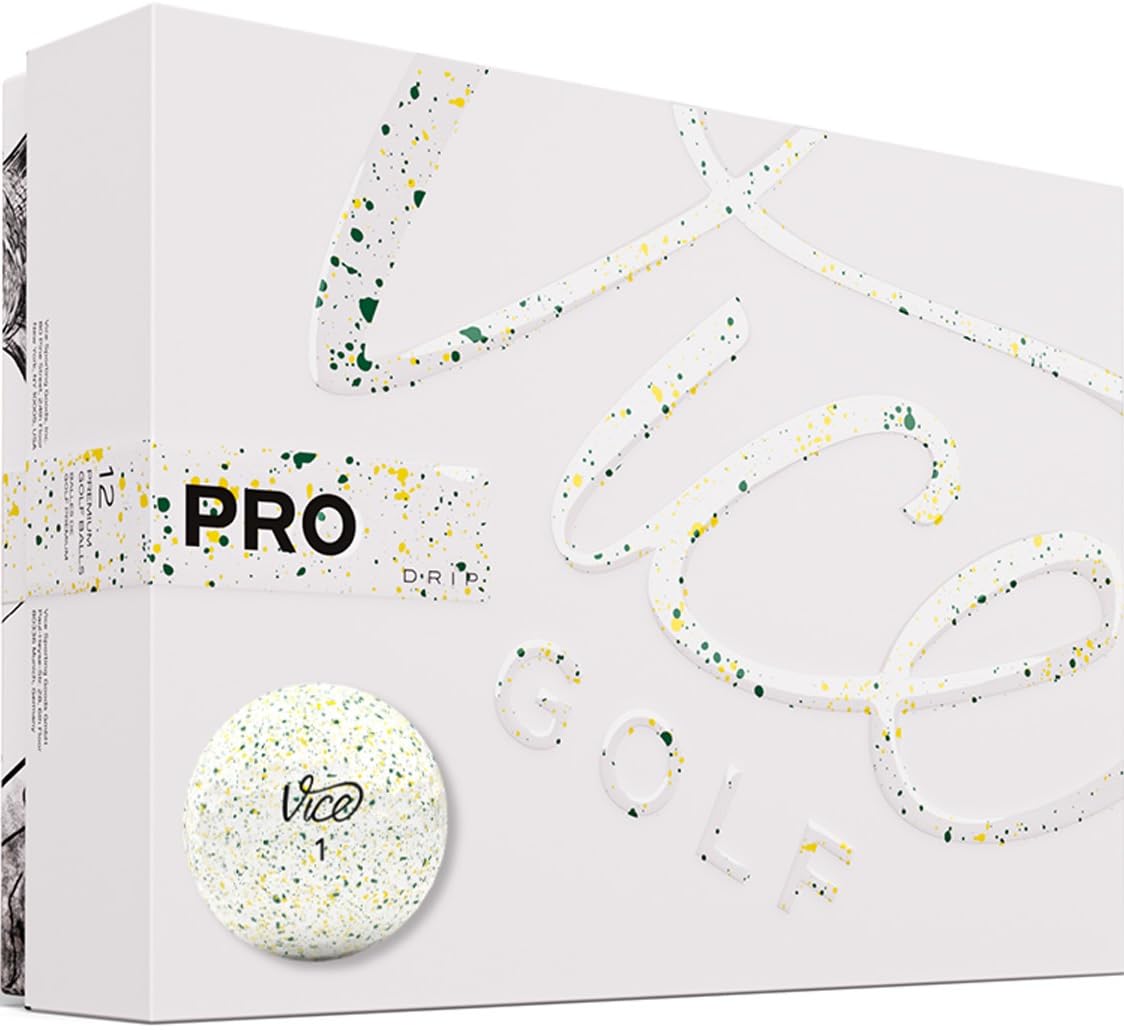 Vice Pro Golf Balls (Dark Green/Yellow Drip) Image Vice Pro Golf Balls (Dark Green/Yellow Drip) Image