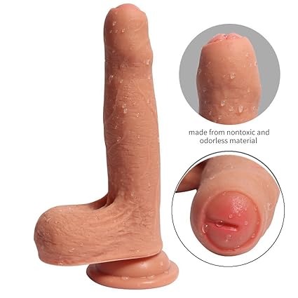 Double Layered Dildo Hyper Realistische Dual Layer Silikon 18 cm Real Dong Penis mit Kostenloser Kosmetiktasche Haut