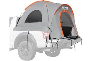 VEVOR Pickup Truck Tent, Fit 5.0-6.7ft Truck Tents for Camping, Waterproof PU2000mm 2-3 Person Sleeping Truck Bed Tent with D