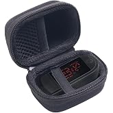 inDomit Hard Protective Travel Case for Fingertip Pulse Oximeter Blood Oxygen Monitor, Compatible with Zacurate, Innovo, Vibeat, iHealth, SantamedicalFingertip Pulse Oximeter Blood Oxygen Saturation Monitor , Case Only