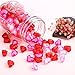Bememo 122 Pcs Valentine's Day Acrylic Hearts Red Acrylic Hearts 3D Heart Shaped Rhinestones for Table Scatter Decoration Vase Filler Valentine's Day Supplies