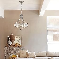 Majhoiw Crystal Chandeliers for Dining Room, Round