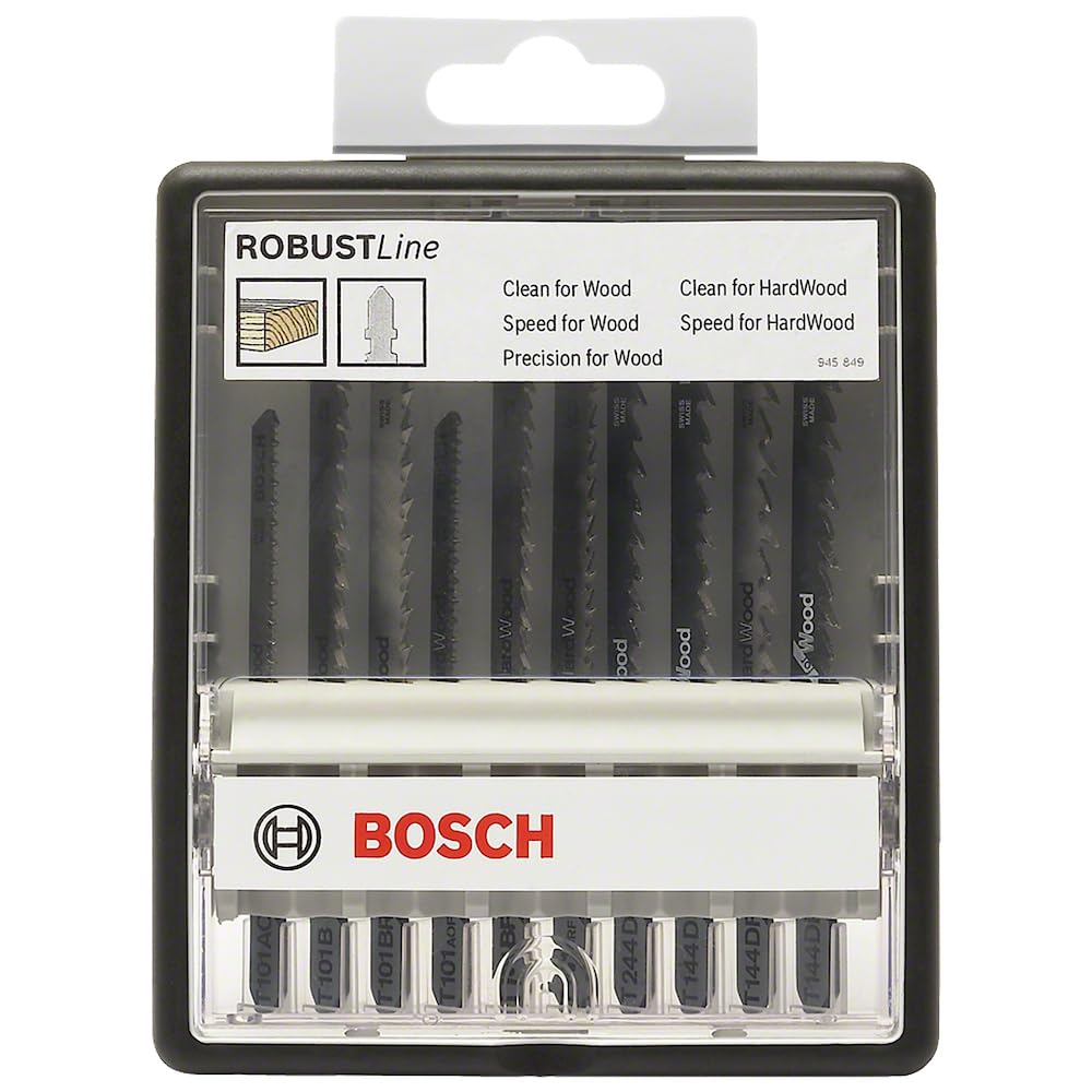 Bosch 2607010540 Wood Jigsaw Blade Set (10-Piece)