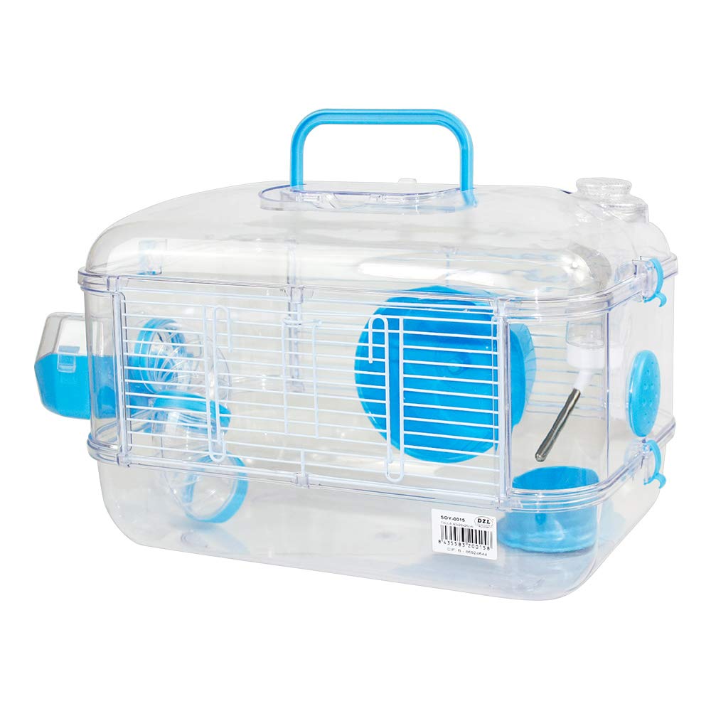 Jaulas Para Hamster De Plastico Duro Jaula De Hamster L 2 Pisos Hamster Caseta Bebedero Comedero Rueda Todo Incluido 40 26 2 Piso Azul 40cm Productos Para Mascotas Educators Animales Pequenos