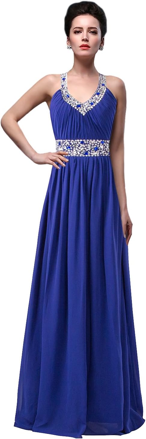 MISSYDRESS Bridal V Neck Jeweled Formal Prom Bridesmaid Dress24