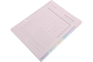 Homoyoyo 1 Set A5 Calendar Inserts - Jan 2026 to Dec 2026 Monthly Planner Refills with Index Tabs - Hole Punched A5 Paper 8.3