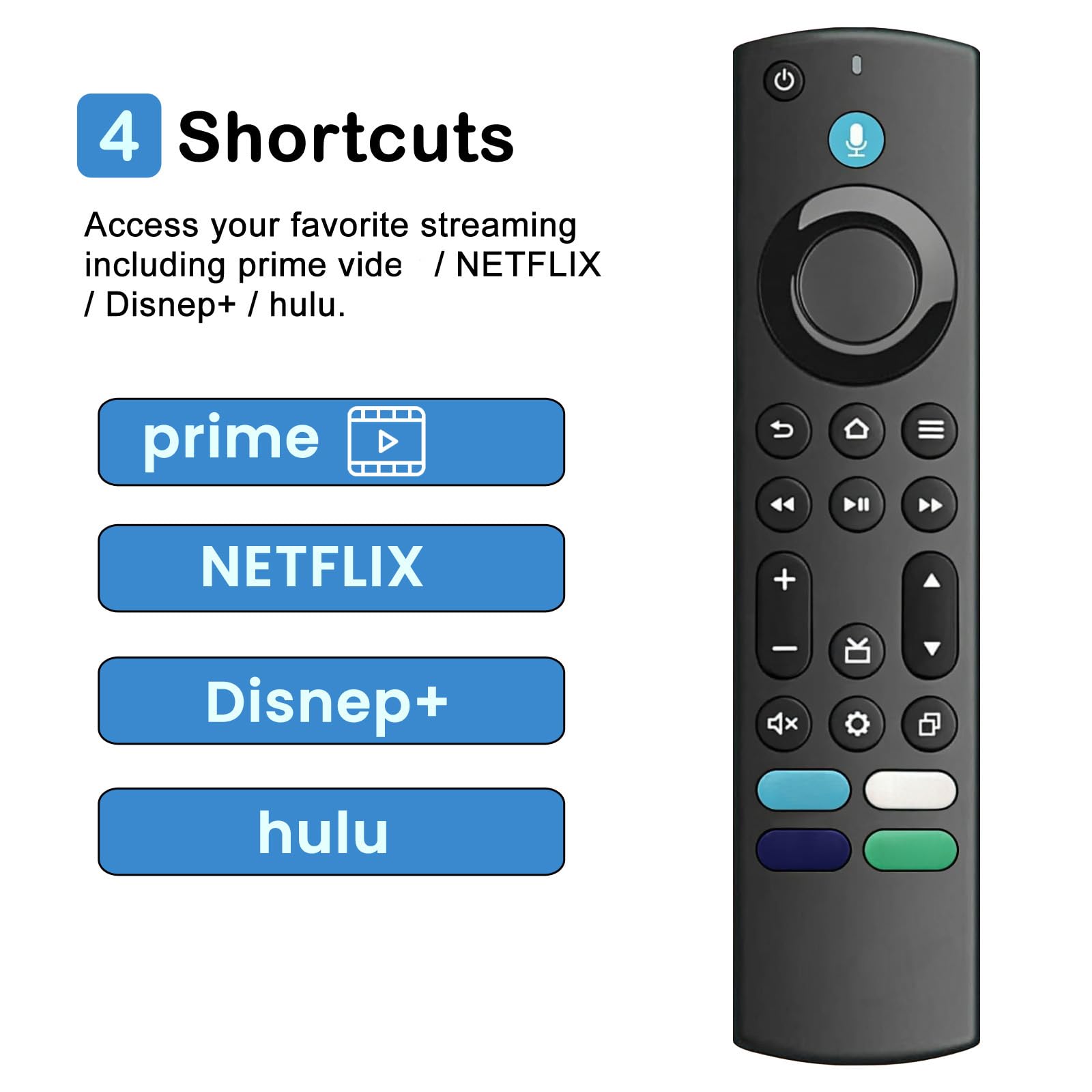 OROSAUR Voice Remote Control Replacement for Fire Smart Tv(Toshiba, Insignia, AMZ Onmi, Pioneer), Compatible for Tv Stick(4K, 2nd Gen, 3rd Gen, Life), for AMZ Smart Tv Cube