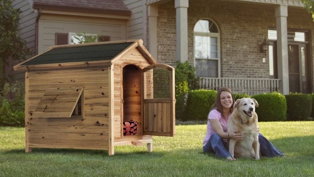 Pet House Hundehütte, aus Holz, zusammenklappbar, für den Außenbereich