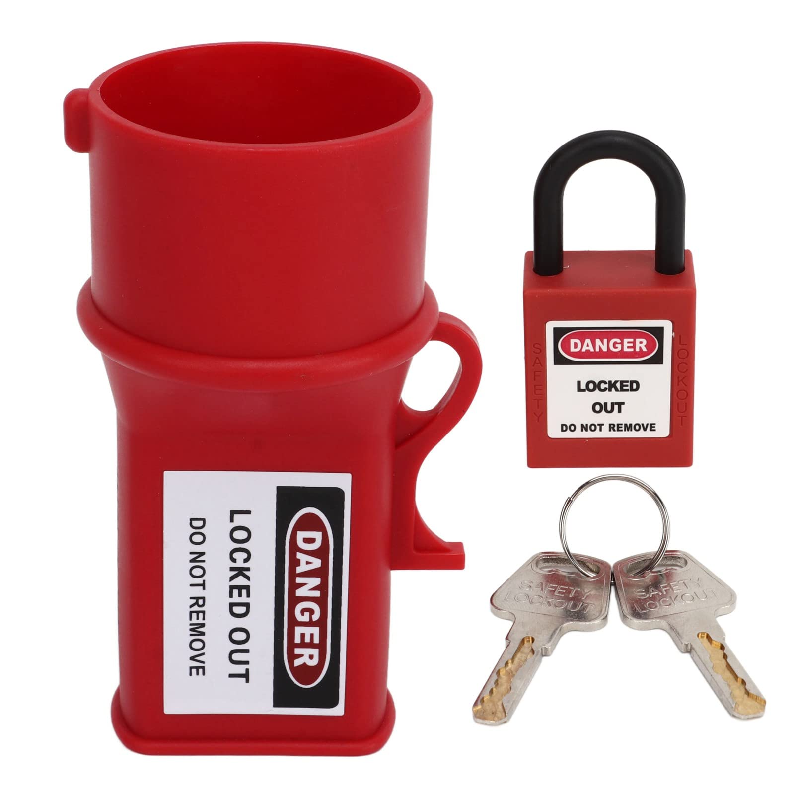 Pin and Sleeve Socket Lockout Device Safety Padlock with Keys 2in Diameter Waterproof Plug Lockout Lock Set