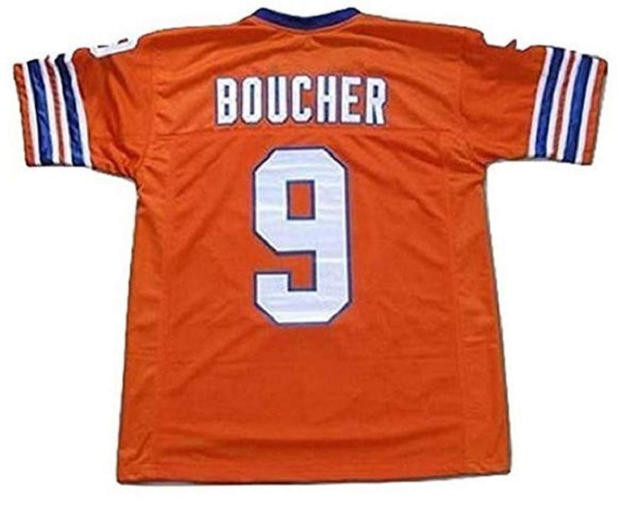 Adam Sandler Bobby Boucher The Waterboy Mud Dogs Football Jersey with Bourbon Bowl Patch