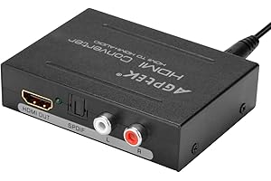 AGPTEK HDMI to HDMI + SPDIF + RCA L/R Audio Extractor | Converter