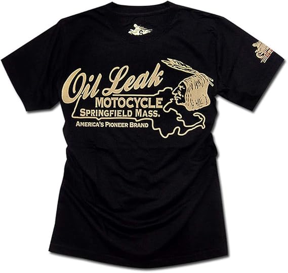 Amazon Co Jp Oil Leak Tシャツ 半袖 バイカー オールドアメリカン ロック ロカビリー モーターサイクル インディアン メンズ 服 ファッション小物