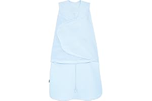 HALO 100% Cotton Sleepsack Swaddle, 3-Way Adjustable Wearable Blanket, TOG 1.5, Baby Blue, Newborn, 0-3 Months