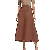 Jild Real Lambskin Leather Skirts for Women High Waist Classical Mid Length Going Out Skirt with Stylish Patchwork