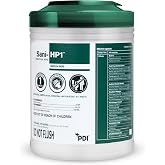 Sani-HP1 Hydrogen Peroxide Disinfectant Wipes, 275 Count Canister, 6" x 5" Wipes, 1-Minute Contact Time, No PPE Required, Hard Surface Cleaning Wipes for Healthcare and Home