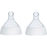 NUK Smooth Flow Pro Baby Bottle Replacement Nipples, Silicone, Anti-Colic, Leak-Proof, Pack of 2