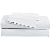 Tommy Hilfiger - Queen Size Sheet Set, Soft Cotton Chambray Bedding with a Lightweight Feel, Deep Pockets, Bed Sheets with Matching Fitted Sheet & Pillowcases (Blue)