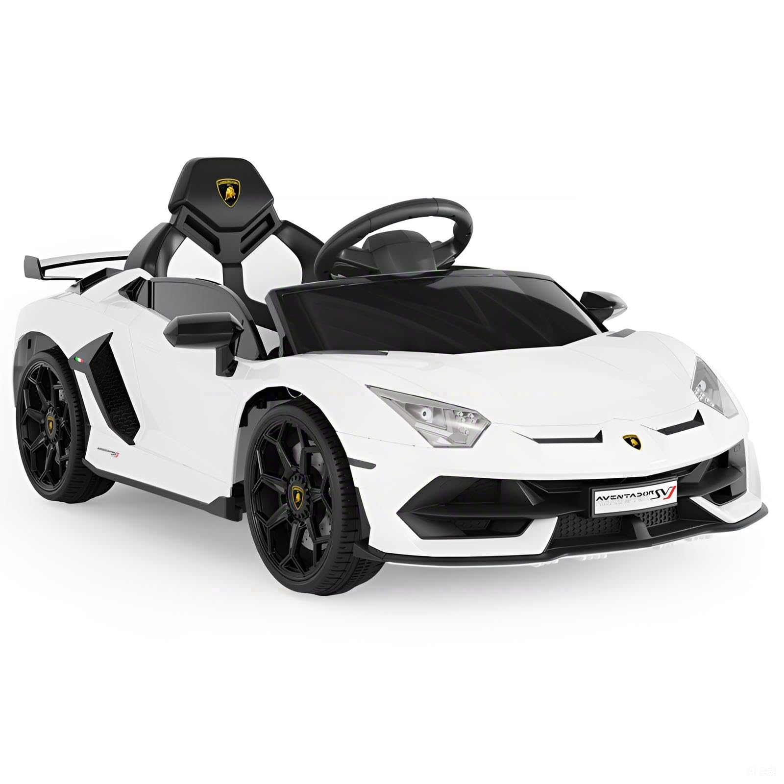 Photo 1 of Garvee 12V Kids Electric Car with Remote Control, LED Lights & Sound System - Licensed Lamborghini Battery Powered Ride-On Toy for Boys & Girls
