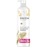Pantene Sulfate Free Shampoo with Rice Water, Protects Natural Hair Growth, Volumizing, for Women, Nutrient Infused with Vitamin B5, Safe for Color Treated Hair, Pro-V Blends, 30.0 oz