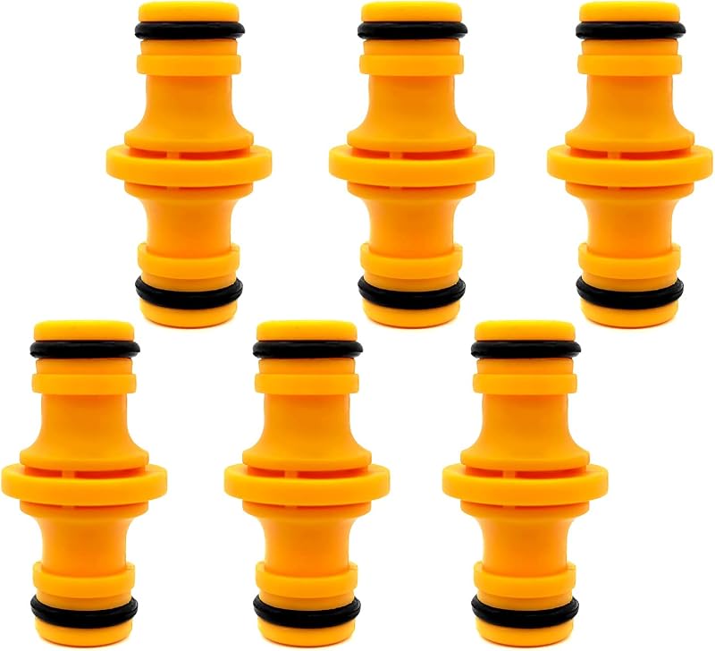 Cretty-Meet 6Pcs Double Male Hose Connectors Garden Hose End Couplers C-923