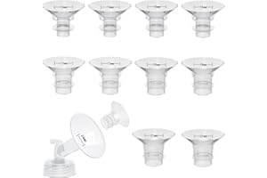 Flange Inserts 10PCS 13/15/17/19/21mm*2 Compatible with Momcozy M5/M6/M9/S12pro/S9pro/Spectra/Medela/Willow/TSRETE 24mm Breas