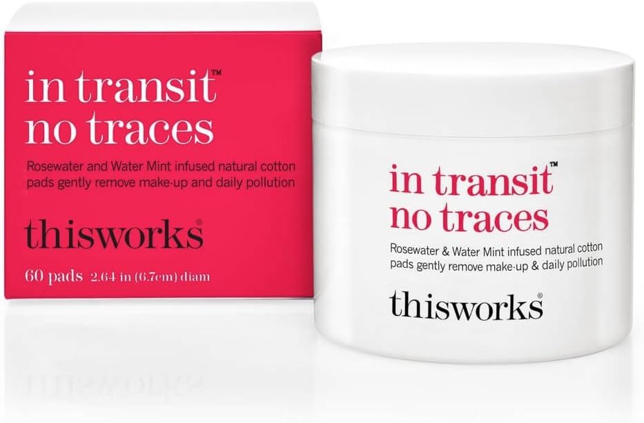 This Works In Transit Rosewater Mint Cleansing Pads 60 Biodegradable