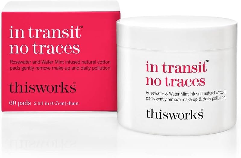 This Works In Transit Rosewater Mint Cleansing Pads 60 Biodegradable