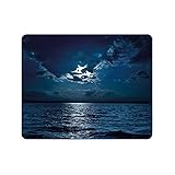Night Durable Rectangle Mousepad,Majestic Dramatic