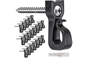 Dolibest Q-Hanger Hooks for Christmas Lights - Pack of 20 - Easy Release Wire Holder for Outdoor Decorations - Heavy Duty Sta