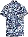 Men's Relaxed Fit Aloha Hawaiian Short Sleeves Button Down Tropcial Floral Shirt