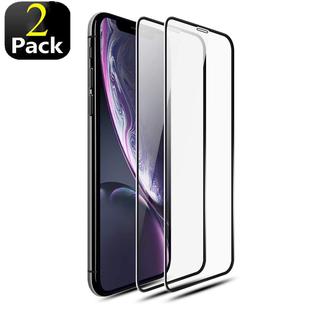 Tempered Glass for iPhone XS Max (Pack of 2) 3D Full Coverage 9H Hardness, Anti-Scratch, Anti Bubbling, Friendly, Perfect Screen Protector for iPhone XS Max - Black