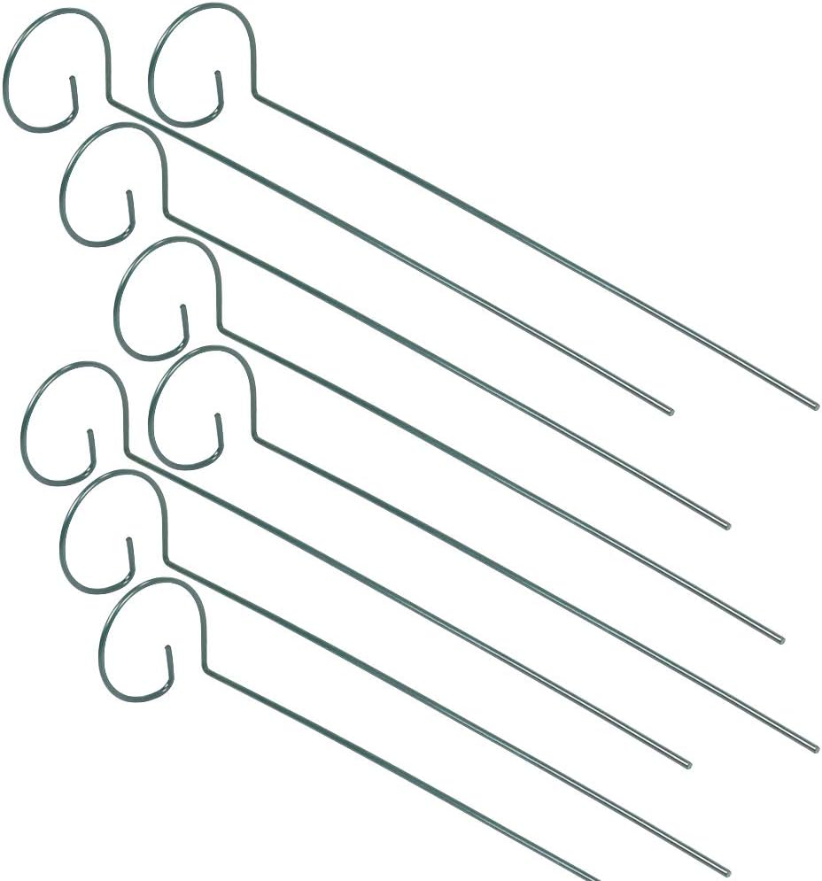 8Pcs Plant Support Rings Stakes Frame Metal for Garden Herbaceous Roses, Orchids, Sunflowers, Zinnias, Peony, Lilies, Kakis, Young Trees (2.67" W x 16" H)