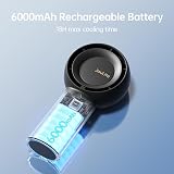 JISULIFE Portable Handheld Turbo Fan 6000mAh USB Rechargeable - Black view 4