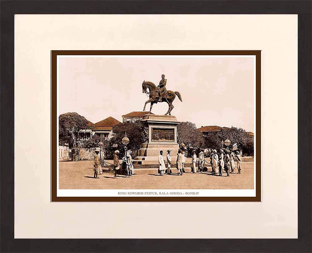 Buy Bombay 100 Years Ago Vintage Look Wooden Photo Frame Of King Edwards Statue Kala Ghoda Online At Low Prices In India Amazon In