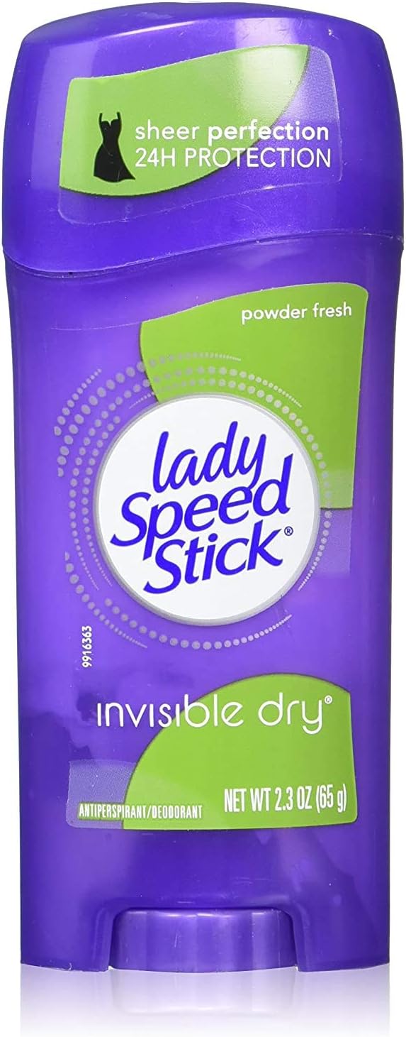 Lady Speed Stick Invisible Dry Antiperspirant And Deodorant Stick, Powder Fresh - 2.3 Oz