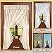 Collections Etc Isabella Ruffled Sheer Fabric Rod Pocket Window Curtain Set, White