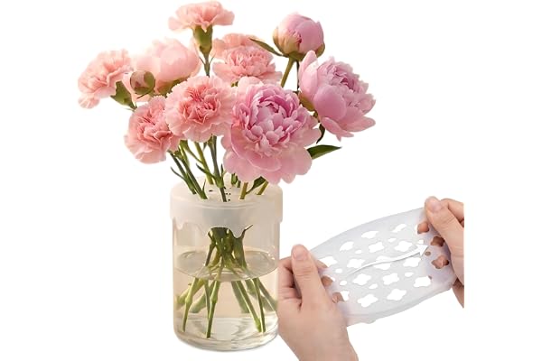 Blossom Grid Silicone Flower Arrangement, 2026 New Flexible Floral Stem Holder for Vases, Water Proof & Reusable Flower Grid for Easy DIY Arrangements (2)