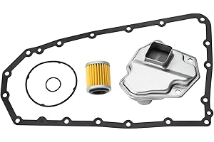 GEARCESS Transmission Oil Filter Pan Gasket Kit Fit for Nissan Altima Rogue Sentra NV200, Fit for Dodge Caliber, Fit for Jeep, Fit for Mitsubishi with JF011E Gearbox Replaces# 31728-1XF02 31728-1XF03