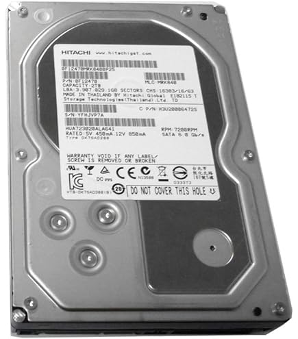 Amazon.com: Hitachi HUA722020ALA330 (0F10452) 2TB 7.2k RPM 3.5